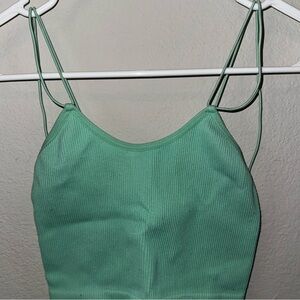 Zenana Outfitters Light Green Ribbed Camisole